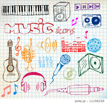 music hand-drawn icons music hand-drawn icons 11298209