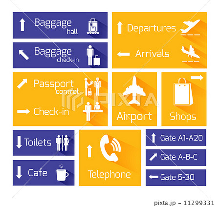 Airport Navigation Infographic Design Elements 11299331
