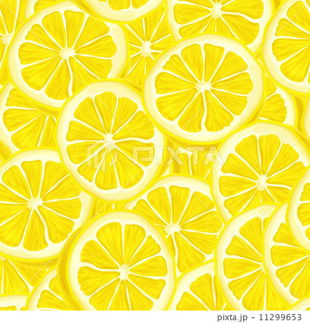 Sliced Lemon Seamless Backgroundのイラスト素材