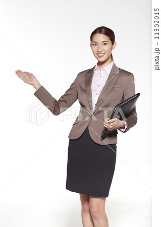 Portrait of Beautiful Businesswoman Isolated on White Background 11302015