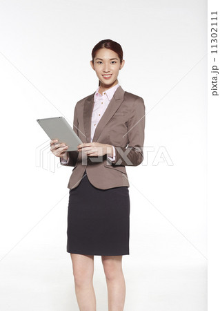 Portrait of Beautiful Businesswoman Isolated on White Background 11302111