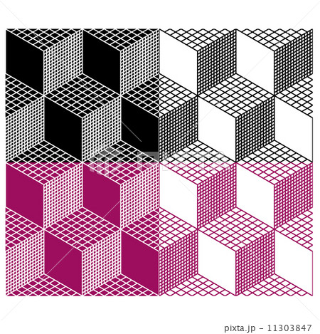 monochrome seamless 3d cube pattern 11303847