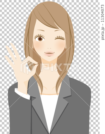 Business woman making an OK sign 11304073