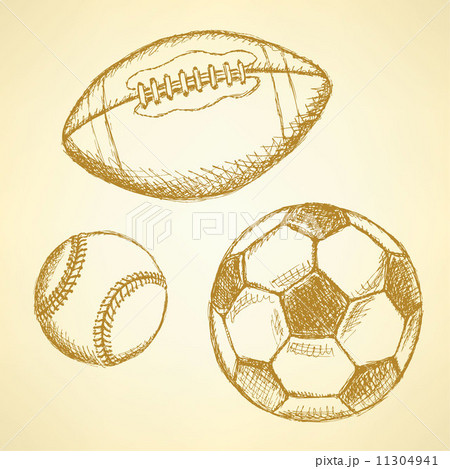 baseball, american football and soccer balls baseball, american football and soccer balls 11304941