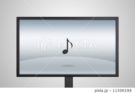 desktop Monitor display with music icon desktop Monitor display with music icon 11306398