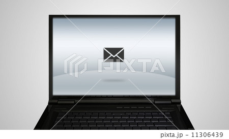 laptop monitor display with email letter icon 11306439