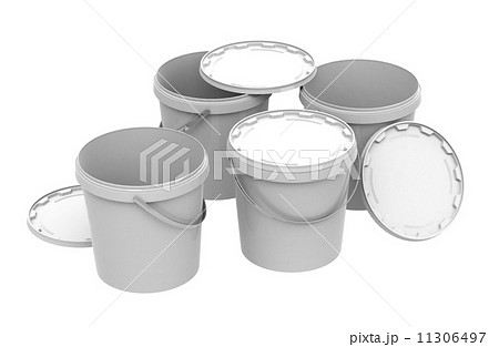 The white buckets The white buckets 11306497