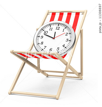 Clock on a beach chair  11306697