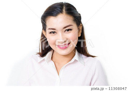 Portrait of smiling business woman, isolated on white background 11308047