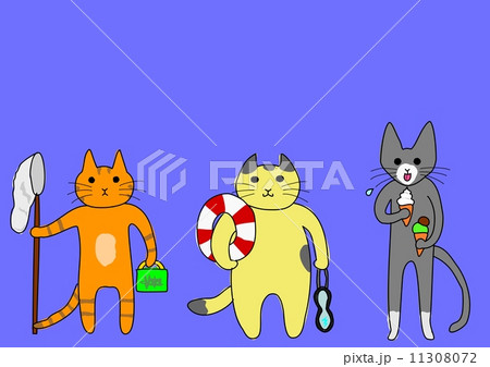 夏休みの猫たち 11308072