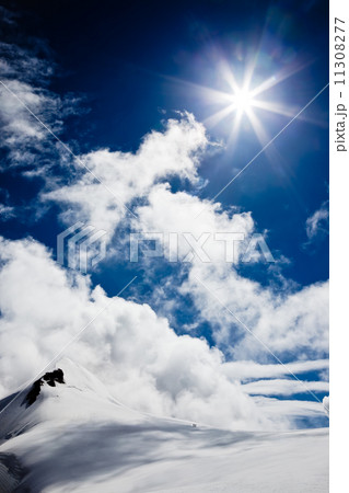 High mountain landscape: glaciers and clouds 11308277