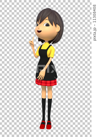 A woman with an apron in point to point out 11308408