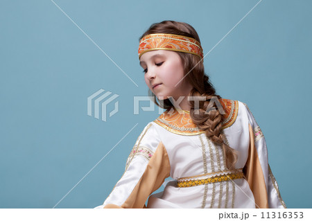 Portrait of charming little folk dancer 11316353