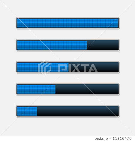 Set of Blue Progress Bars. Vector Loading Bars Set of Blue Progress Bars. Vector Loading Bars 11316476