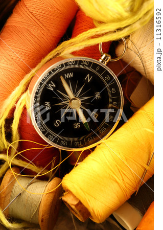 Sewing items and compass 11316592