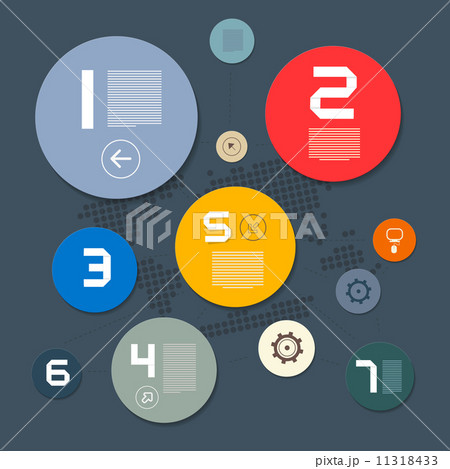 Circle Paper Vector Infographics Layout Circle Paper Vector Infographics Layout 11318433