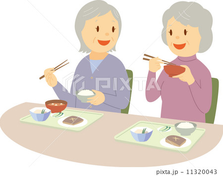 老人ホームで食事を楽しむシニア 11320043
