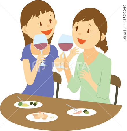 ワインで乾杯する若い女性社員 ワインで乾杯する若い女性社員 11320090