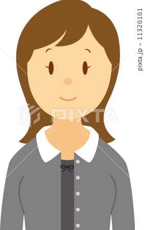 女子高校生のバストショットの写真素材