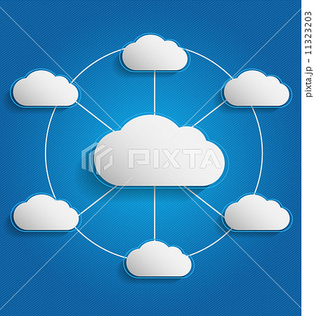 Elegant empty clouds on blue background Elegant empty clouds on blue background 11323203