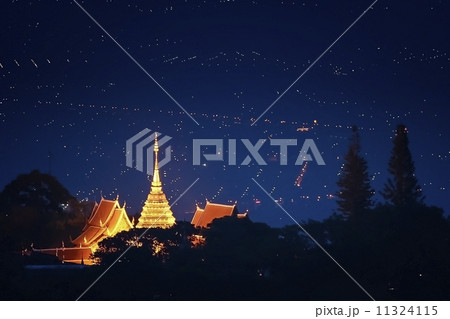 Night landscape of Doi Suthep Chiang Mai, Thailand. 11324115