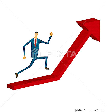 ビジネスマン　上向き　矢じるし 11324680
