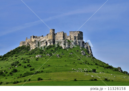 世界遺産 スロバキア スピッシュ城の写真素材