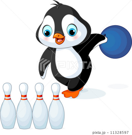 Penguin plays Bowling 11328597