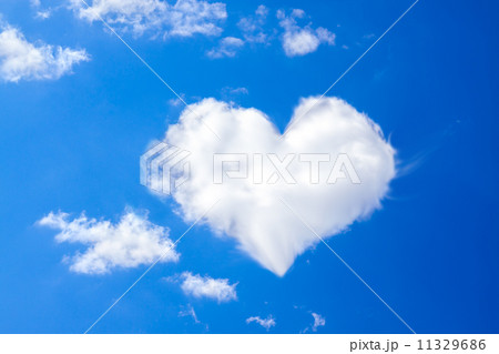 blue sky with a white cloud in the form of heart blue sky with a white cloud in the form of heart 11329686