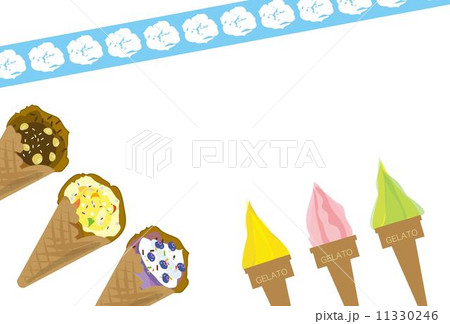 アイスクリームとジェラードのメッセージカード アイスクリームとジェラードのメッセージカード 11330246