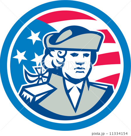 American Patriot Bust Stars and Stripes Flag 11334154