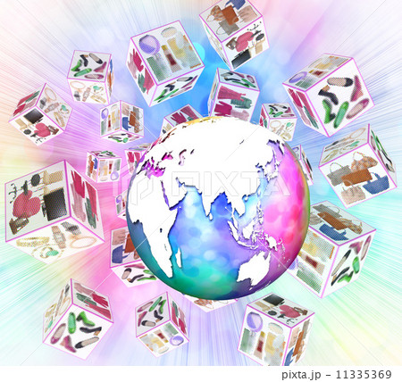 多くのホームページと世界地図 11335369