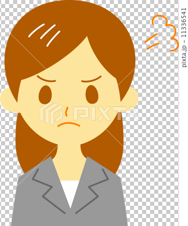 スーツの女性　怒り 11336541
