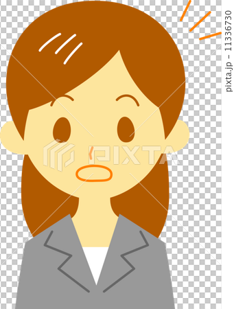スーツの女性　驚いている 11336730