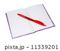 notebook with a red pen 11339201