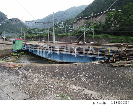 車両基地では転車台が蒸気機関車を待っています 車両基地では転車台が蒸気機関車を待っています 11339234