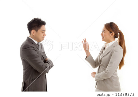 Businessman and Businesswoman in Discussion 11339373