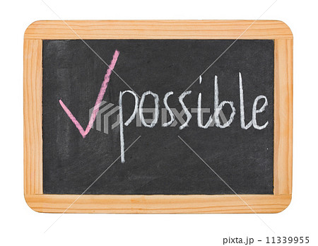 "Possible" caption on chalk board 11339955
