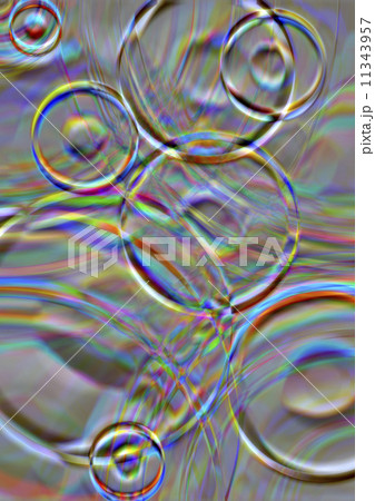 Iridescent circles on a gray background 11343957