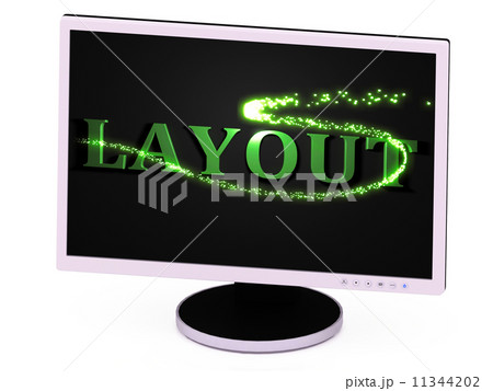 LAYOUT- 3d inscription with luminous line with spark 11344202
