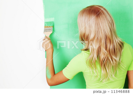 woman paint on wall woman paint on wall 11346888
