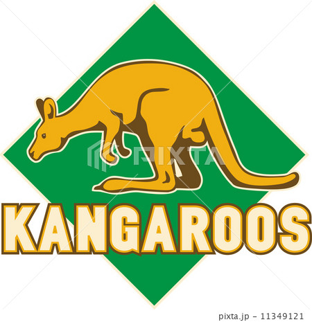 kangaroo sports mascot shield 11349121