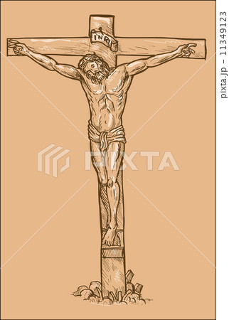 Jesus Christ hanging on the cross 11349123