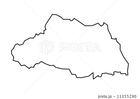 埼玉県の地図のイラスト素材