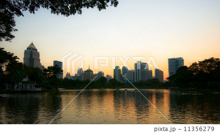 Bangkok evening skyline 11356279