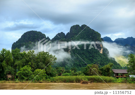 View of Vang Vieng, Laos View of Vang Vieng, Laos 11356752