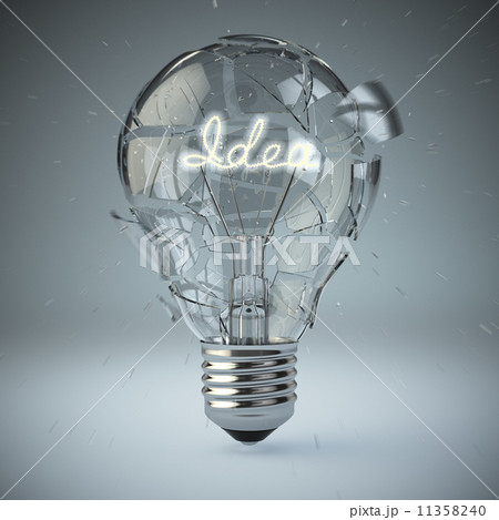 Light bulb exploding. Concept of idea. Light bulb exploding. Concept of idea. 11358240