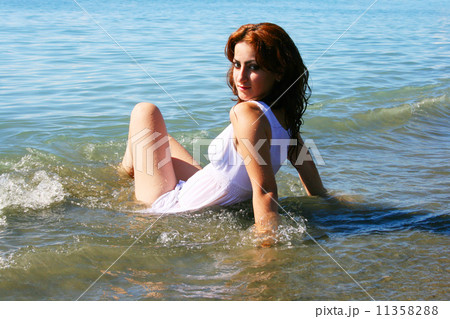 Woman in sea 11358288