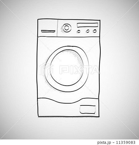 Washing machine. Hand drawn sketch 11359083