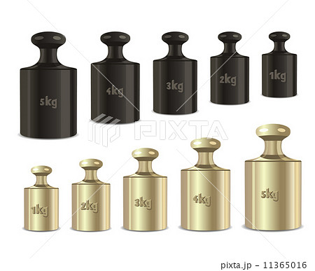 Vector calibration weights on a white background. Vector calibration weights on a white background. 11365016